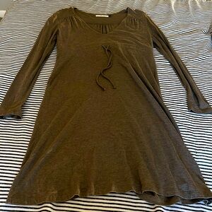Old Navy Gray Empire Cinch Waist Dress